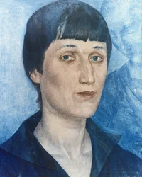 Anna Ahmatova orosz költő (1888-1966) portréja, Petrov-Vodkin, 1922.